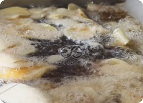 potato chips frying