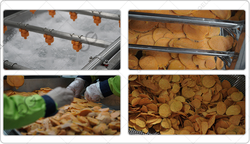 cassava chips frying machine